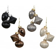 Кт/3 играчки за елха 4см Enamel 4 цвята